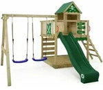 Spielturm Kletterger&uuml;st Smart Cave Mit Schaukel & Rutsche, Baumhaus Mit...