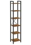 6-ebenen-regal Aus Metall Und Holz Im Industrial-stil - L40 X H187.5 Cm