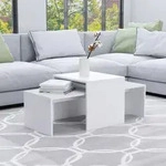 Couchtisch-set Wei&szlig; 100x48x40 Cm Holzwerkstoff Vidaxl Wei&szlig;