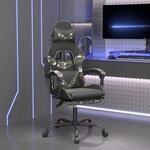 Gaming-stuhl Mit Fu&szlig;st&uuml;tze Schwarz Und Tarnfarben Kunstleder Vidaxl