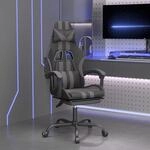 Gaming-stuhl Mit Fu&szlig;st&uuml;tze Drehbar Schwarz & Grau Kunstleder Vidaxl