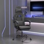 Vidaxl Swivel Gaming Chair With Footrest Black Faux Leather