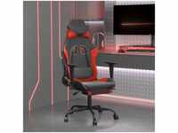 Gaming-Stuhl mit Fußstütze Schwarz und Rot Kunstleder vidaXL290653