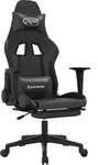 Gaming-stuhl Mit Massage & Fu&szlig;st&uuml;tze Schwarz & Grau Kunstleder Vidaxl