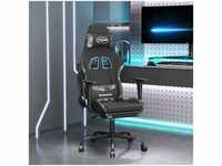 Bonnevie - Gaming-Stuhl mit Fußstütze Schwarz und Tarnfarben Stoff vidaXL18038