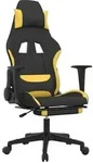 Vidaxl - Gaming-stuhl Mit Massage & Fu&szlig;st&uuml;tze Schwarz Und Gelb Stoff