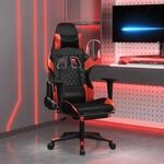 Gaming-stuhl Mit Massage & Fu&szlig;st&uuml;tze Schwarz & Rot Kunstleder Vidaxl
