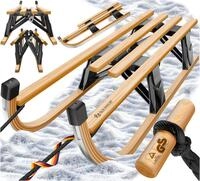 Kesser&reg; Holzschlitten Faltbar Aus Buchenholz, Mit Lehne - Schwarz, Ohne Lehne