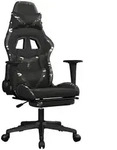 Spielstuhl Mit Massagefunktion Und Fu&szlig;st&uuml;tze Schwarz&camouflage Kunstleder