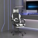 Gaming-stuhl Mit Fu&szlig;st&uuml;tze Schwarz Und Wei&szlig; Kunstleder Vidaxl731472