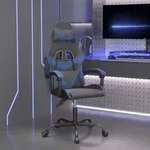Gaming-stuhl Schwarz Und Blau Kunstleder Vidaxl