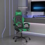 Gaming-stuhl Drehbar Schwarz Und Gr&uuml;n Kunstleder Vidaxl
