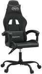 Gaming-stuhl Drehbar Schwarz Kunstleder Vidaxl