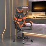 Gaming-stuhl Drehbar Schwarz Und Orange Kunstleder Vidaxl