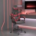 Gaming-stuhl Drehbar Schwarz Und Weinrot Kunstleder Vidaxl