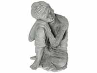 Statuette Buddha sitzend - Zement h 35 cm Atmosphera Grau