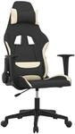 Gaming-stuhl Schwarz Und Creme Stoff Vidaxl