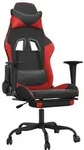 Vidaxl Massage Gaming Chair With Footrest Black&red Faux Leather
