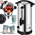 Gl&uuml;hweinkessel 10l Edelstahl Inkl. 10x Becher Gl&uuml;hweinkocher Mit Thermostat