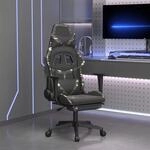 Gaming-stuhl Mit Fu&szlig;st&uuml;tze Schwarz Und Tarnfarben Kunstleder Vidaxl