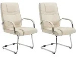 Clp - 2er Set Freischwinger Attila Stoff Creme
