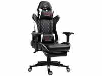 Trisens - Gaming Stuhl im Racing Design in Lederoptik Bürostuhl mit flexiblen