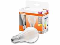 Osram LED Lampe ersetzt 60W E27 Birne - A60 in Weiß 6,5W 806lm 2700K 2er Pack -