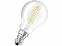 Filament led Lampe mit E14 Sockel, Tropfenform, Warmweiss (2700K), 5,50W,...