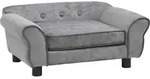 Hundesofa Grau 72x45x30 Cm Pl&uuml;sch - Vidaxl