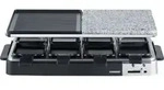 Melissa Raclette-grill 16300027, 1300 W, Mit Steinplatte, 8 Pfannen, Schwarz