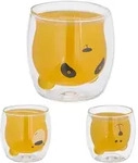 Relaxdays - Doppelwandige Gl&auml;ser B&auml;r, 3er Set, Eisb&auml;r, Braunb&auml;r, Panda, 300 Ml,