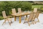 Capri Set 7tlg 6 Sessel Tisch 180(220/260)x100cm