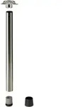 Stahl-tischbeinset, D=60 Mm Edelstahl-finish, 1200 Mm