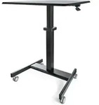 Startech Ergonomischer Stehschreibtisch Mobil Schwarz Verstellbar