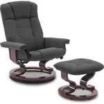 Relaxsessel Mit Hocker, 360&deg;drehbarer Fernsehsessel Mit Liegefunktion, Bis 120 Kg