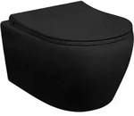 Aloni - Design H&auml;nge-wc Mit Taharet/bidet/hygiened&uuml;se Schwarz Matt