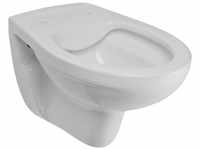 Calmwaters - Hänge wc spülrandlos in Manhattan-Grau, Wand-WC mit Abgang waagerecht,