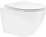 Ecd Germany - Sp&uuml;lrandloses H&auml;nge Wc Kurz 49cm Wei&szlig; Gl&auml;nzend, Toilette Aus