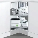 Kesseb&ouml;hmer Revo 90 Eckschrankbeschlag F&uuml;r 90&deg; Eckschrank, Silbergrau/ Grau