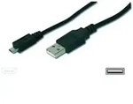 Usb-kabel Usb 2.0 Usb-a Stecker, Usb-micro-b Stecker 1.00 M Schwarz Ak-300127-010-s -