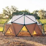 Stahl Kletterger&uuml;st Geodome Kletterger&uuml;st Inkl. Spielzelt Gr&uuml;n/bronze &Oslash; 305x152