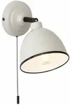 Brilliant - Lampe Telio Wandleuchte Zugschalter Grau/taupe 1x D45, E14, 28w, Geeignet