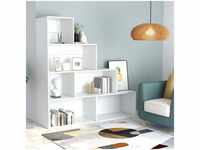 Bücherregal/Raumteiler,Bücherschrank Weiß 155x24x160 cm Holzwerkstoff vidaXL