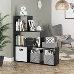 Vicco - Treppenregal , Schwarz, 116.8 X 123.2 Cm
