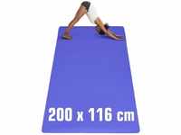 Eyepower - 200x116 Extra Large Yoga Mat 6mm Non Slip - Wide Home Gym Mat - Gymnastics