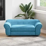 Hundesofa T&uuml;rkis 72x45x30 Cm Pl&uuml;sch - Vidaxl
