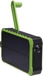 Powerbank 10.000 Mah Solarzelle Kurbel Schwarz/gr&uuml;n