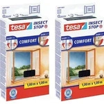 2 X Tesa Insect Stop Comfort Fliegengitter F&uuml;r Fenster Im 2er Pack- Insektenschutz