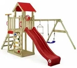 Wickey Spielturm Kletterger&uuml;st Multiflyer Light, Schaukel & Rutsche, Outdoor...