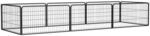 Vidaxl - 8-tlg. Hundelaufstall Schwarz 100x50 Cm Stahl Pulverbeschichtet